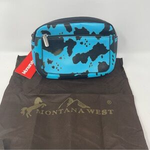 Montana West Blue and Black Crossbody Bag